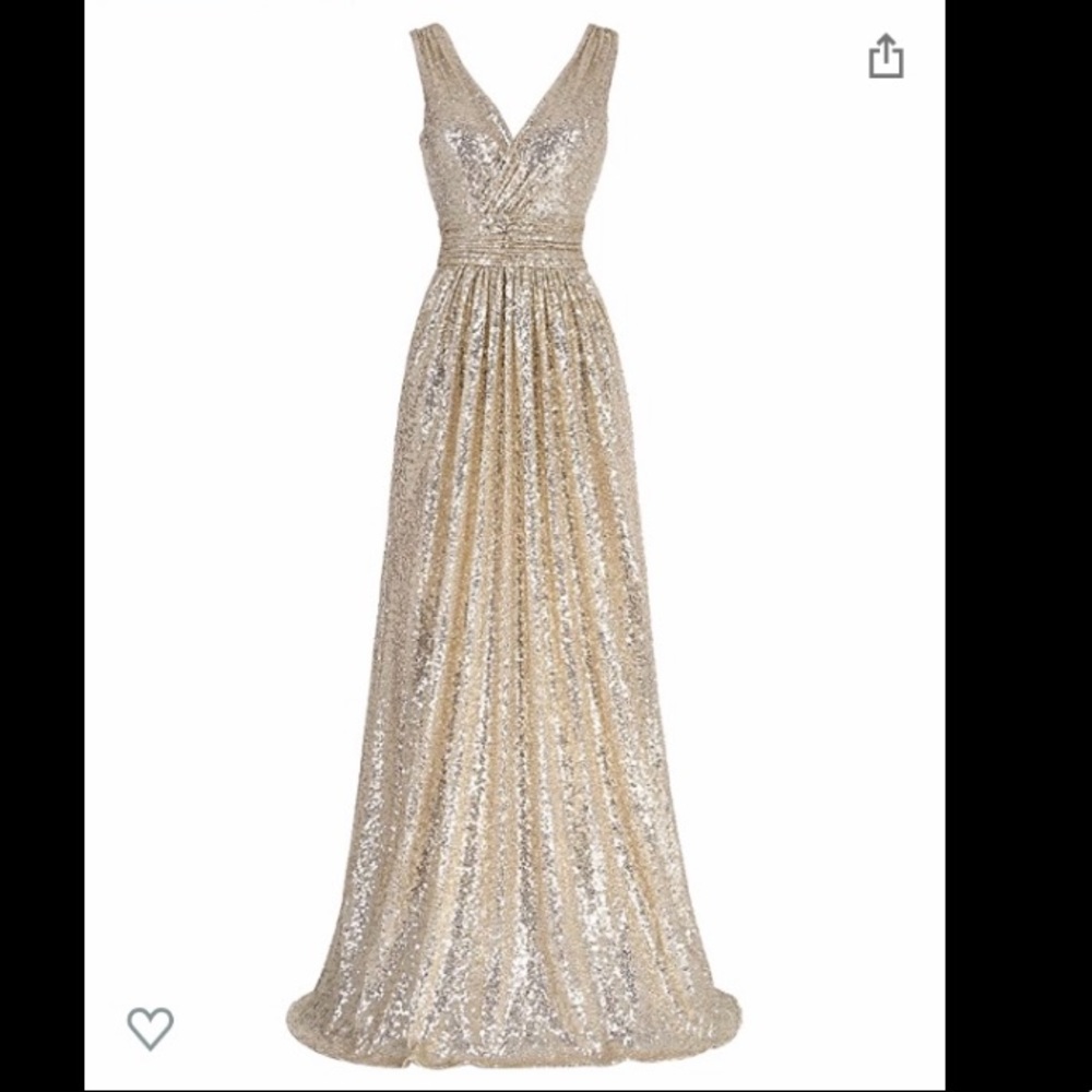 Gold sequin dress